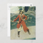  piraten, kapitein Keitt van Howard Pyle Briefkaart (Voorkant / Achterkant)