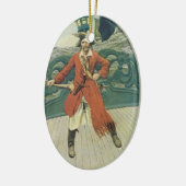 piraten, kapitein Keitt van Howard Pyle Keramisch Ornament (Links)