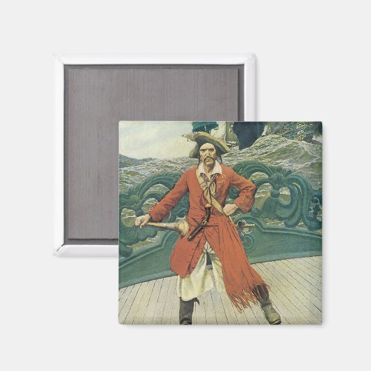  piraten, kapitein Keitt van Howard Pyle Magneet (Voorkant / Achterkant)