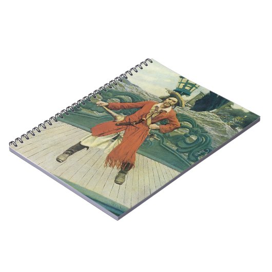  piraten, kapitein Keitt van Howard Pyle Notitieboek (Linkerzijde)