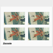 piraten, kapitein Keitt van Howard Pyle Rechthoekige Sticker (Vel)