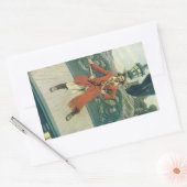 piraten, kapitein Keitt van Howard Pyle Rechthoekige Sticker (Envelop)