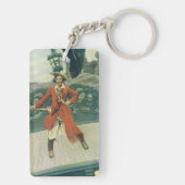 piraten, kapitein Keitt van Howard Pyle Sleutelhanger (achterkant)