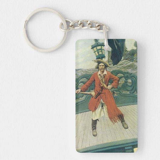 piraten, kapitein Keitt van Howard Pyle Sleutelhanger (Voorkant)