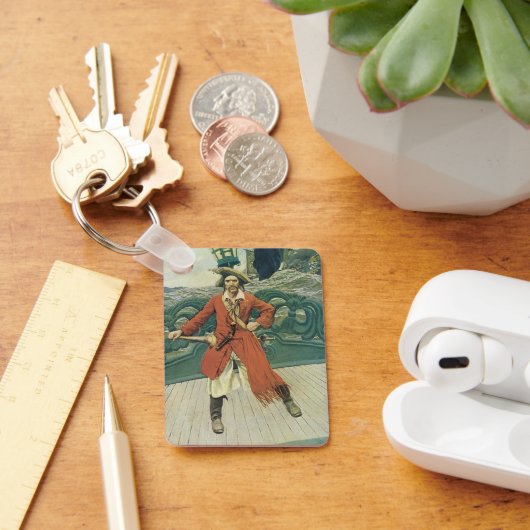 piraten, kapitein Keitt van Howard Pyle Sleutelhanger (Bureau)