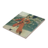  piraten, kapitein Keitt van Howard Pyle Tegeltje (Zijkant)