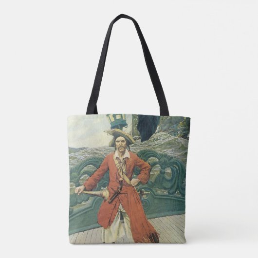 piraten, kapitein Keitt van Howard Pyle Tote Bag (Achterkant)
