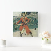 piraten, kapitein Keitt van Howard Pyle Vierkante Klok (Huis)