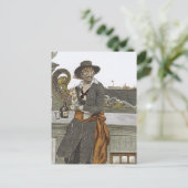  Piraten, Kidd on Deck of Adventure Galley Briefkaart (Staand voorkant)