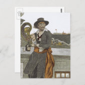  Piraten, Kidd on Deck of Adventure Galley Briefkaart (Voorkant / Achterkant)