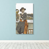  Piraten, Kidd on Deck of Adventure Galley Canvas Afdruk (Insitu (Houten vloer))