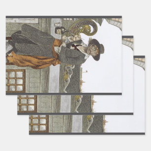  Piraten, Kidd on Deck of Adventure Galley Inpakpapier Vel