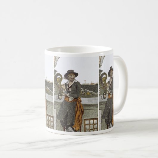  Piraten, Kidd on Deck of Adventure Galley Koffiemok (Voorkant rechts)