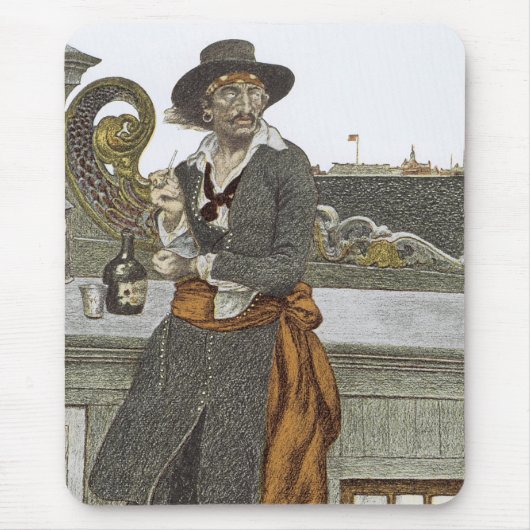 Piraten, Kidd on Deck of Adventure Galley Muismat (Voorkant)