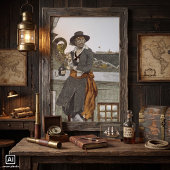 Piraten, Kidd on Deck of Adventure Galley Poster