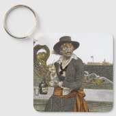  Piraten, Kidd on Deck of Adventure Galley Sleutelhanger (Voorkant)