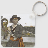  Piraten, Kidd on Deck of Adventure Galley Sleutelhanger (Achterkant)