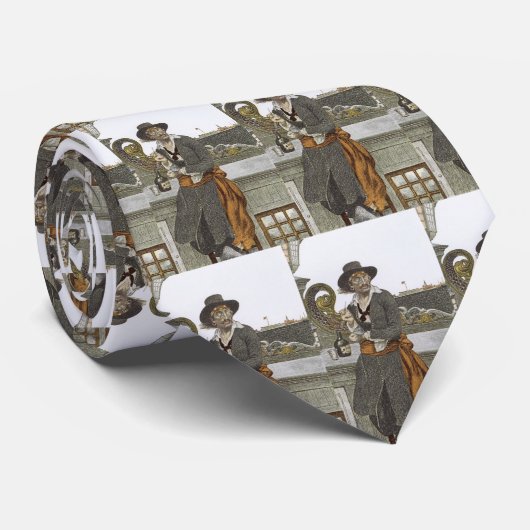 Piraten, Kidd on Deck of Adventure Galley Stropdas (Opgerold)