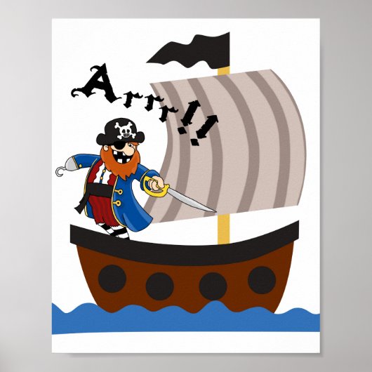 Piraten kinderkamer poster (Voorkant)