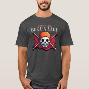 Piraten leven, schedel & vlag t-shirt