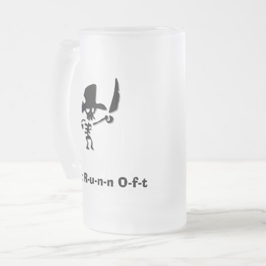 Piraten lopen niet af matglas bierpul (Voorkant links)