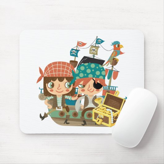 Piraten met Schat Muismat (Met muis)