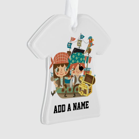 Piraten met Schat Ornament (voorkant)