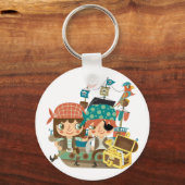 Piraten met Schat Sleutelhanger (Voorkant)