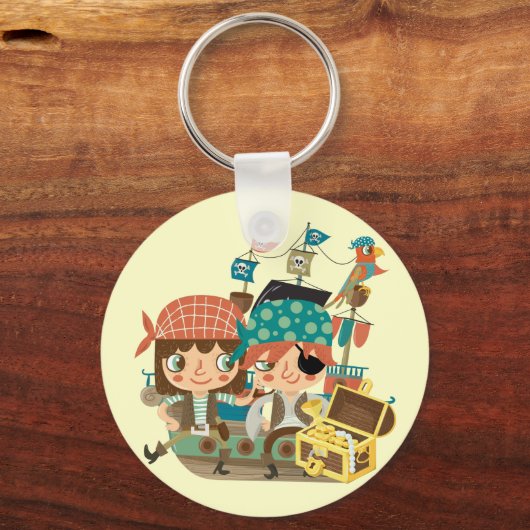 Piraten met Schat Sleutelhanger (Voorkant)