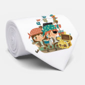 Piraten met Schat Stropdas (Opgerold)