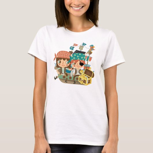 Piraten met Schat T-shirt (Voorkant)