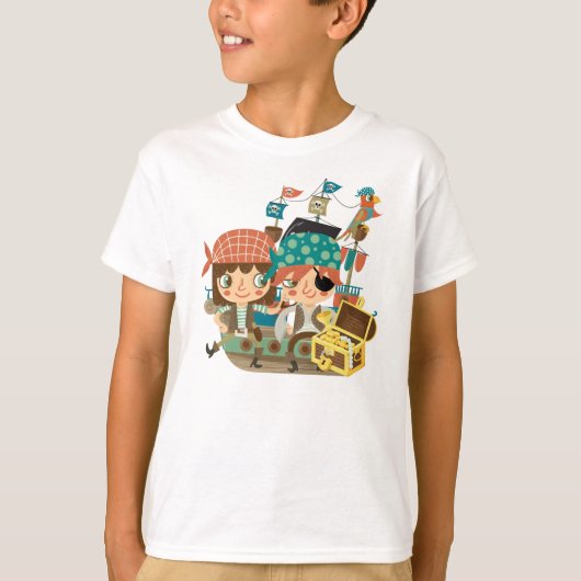 Piraten met Schat T-shirt (Voorkant)