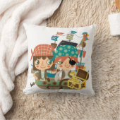 Piraten met schatkist kussen (Deken)