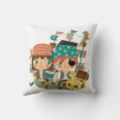 Piraten met schatkist kussen (Achterkant)