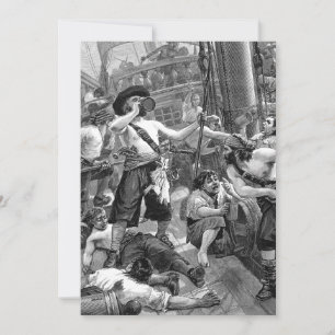  piraten op het schip, uitnodiging voor een bruilo