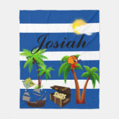 Piraten op het strand vlooiendeken fleece deken (Voorkant)