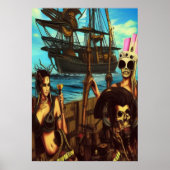 Piraten op het zee | AI Art Poster (Voorkant)