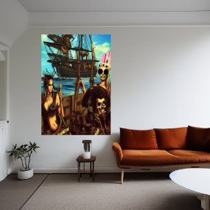 Piraten op het zee   AI Art Poster