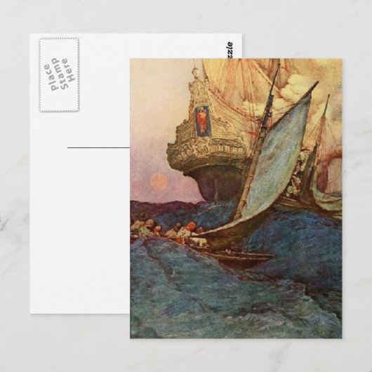 Piraten op Zee Briefkaart (Voorkant / Achterkant)