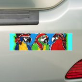 PIRATEN PAPEGAAIEN BUMPERSTICKER (Op auto)