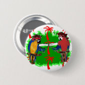 PIRATEN PAPEGAAIEN RONDE BUTTON 5,7 CM (Voorkant /achterkant)
