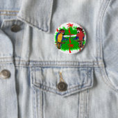 PIRATEN PAPEGAAIEN RONDE BUTTON 5,7 CM (In situ)