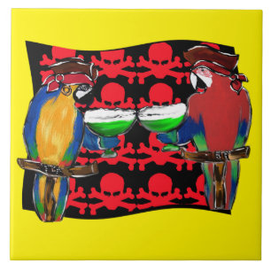 PIRATEN PAPEGAAIEN TEGELTJE