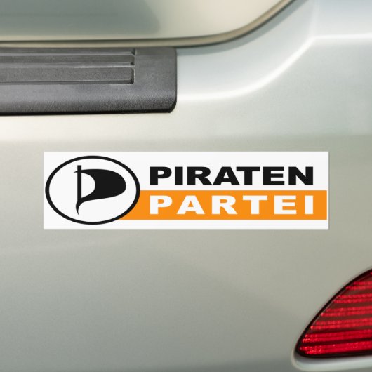Piraten Partei Logo Bumpersticker (Op auto)