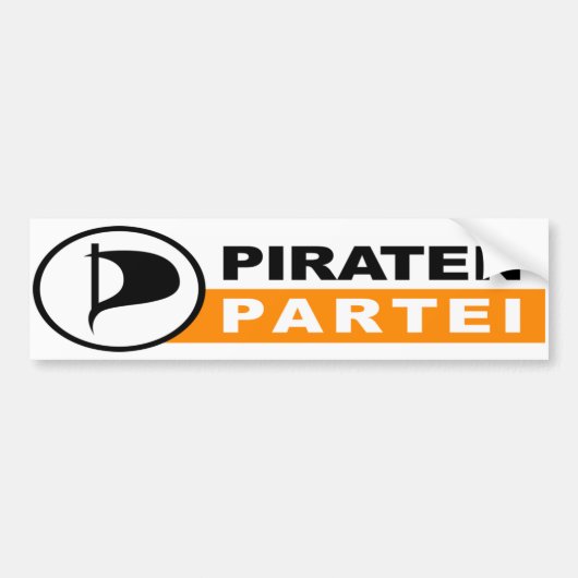 Piraten Partei Logo Bumpersticker (Voorkant)