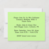 PIRATEN PARTIJ THEME SHIP SET SAILS FLAG INVITATIO KAART (Achterkant)