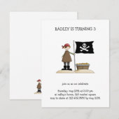 Piraten ・ Piraat, vlag en schatten Kaart (Voorkant / Achterkant)