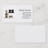 Piraten ・ Piraat, vlag en schatten Visitekaartje (Voorkant / Achterkant)