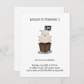 Piraten Pirate Ship Kaart (Voorkant / Achterkant)