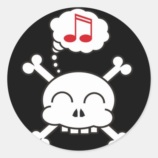 piraten R happy sticker (Voorkant)